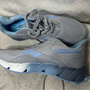 Reebok Light Gray and Sky Blue Athletic Shoes